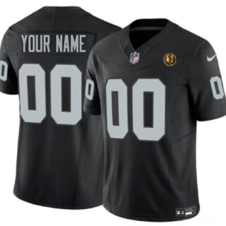 Men's Las Vegas Raiders Active Player Custom Black 2023 F.U.S.E. With John Madden Patch Vapor Limited Stitched Football Jersey