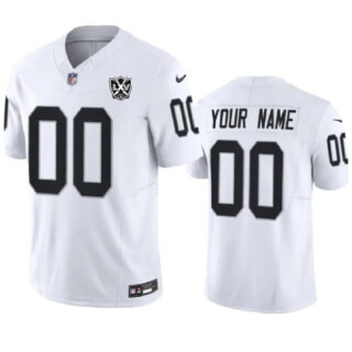 Men's Las Vegas Raiders Active Player Custom Black 2024 F.U.S.E 65th Anniversary Patch Vapor Stitched Football Jersey