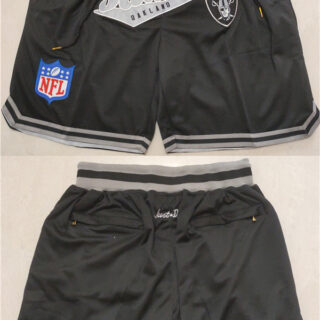 Men's Las Vegas Raiders Black Shorts (Run Small)