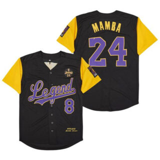 Men's Legend #8 Back #24 MAMBA Cool Base Stitched Jerseys 14