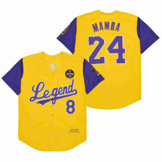 Men's Legend #8 Back #24 MAMBA Cool Base Stitched Jerseys 16