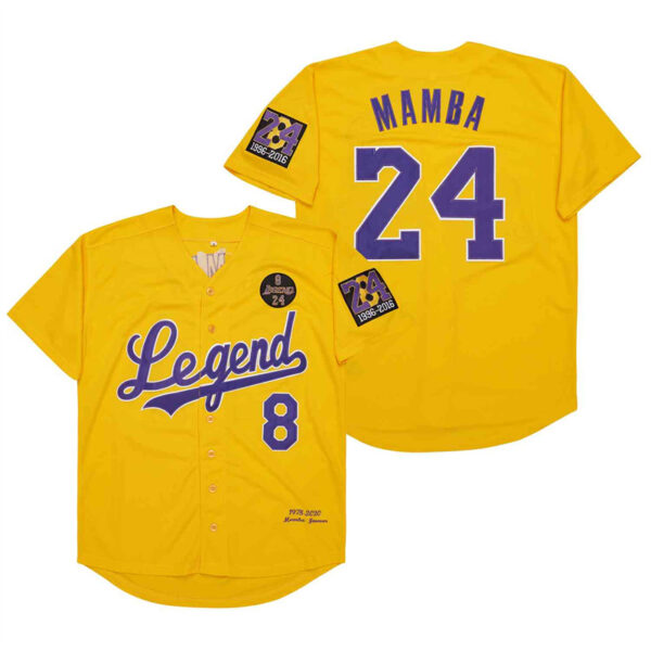 Men's Legend #8 Back #24 MAMBA Cool Base Stitched Jerseys 17