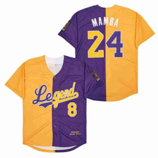 Men's Legend #8 Back #24 MAMBA Cool Base Stitched Jerseys 3