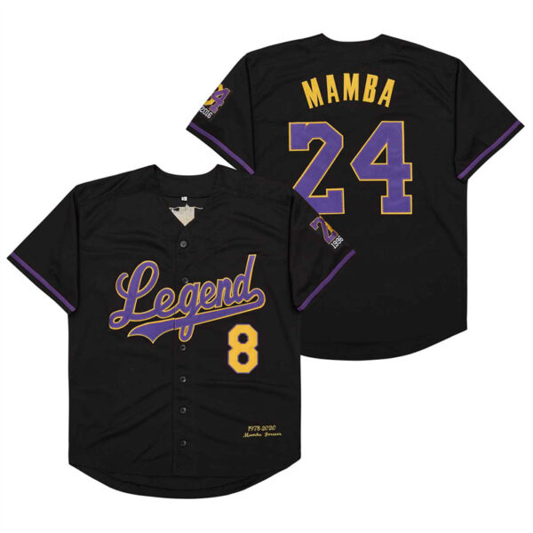 Men's Legend #8 Back #24 MAMBA Cool Base Stitched Jerseys 6