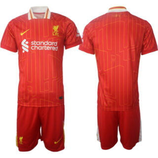 Men's Liverpool Custom 2024-25 Red Home Soccer Jerseys