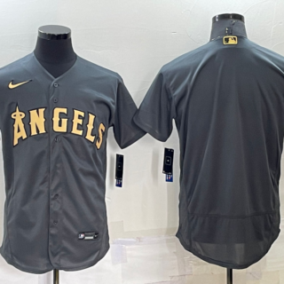 Men's Los Angeles Angels Blank 2022 All-Star Charcoal Flex Base Stitched Jersey