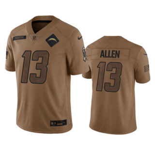 Men's Los Angeles Chargers #13 Keenan Allen 2023 Brown Salute To Service Limited Stitched Jersey