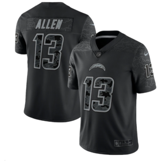 Men's Los Angeles Chargers #13 Keenan Allen Black Reflective Limited Stitched Football Jersey
