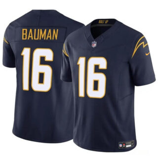 Men's Los Angeles Chargers #16 Casey Bauman Navy 2024 F.U.S.E Vapor Limited Stitched Football Jersey