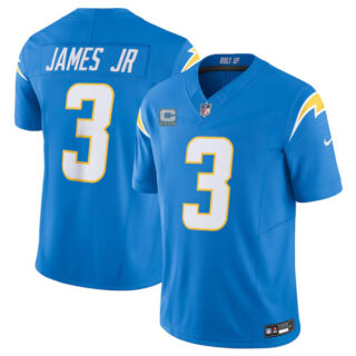 Men's Los Angeles Chargers #3 Derwin James Jr. Blue 2024 F.U.S.E. With 4-Star C Patch Vapor Untouchable Limited Stitched Jersey