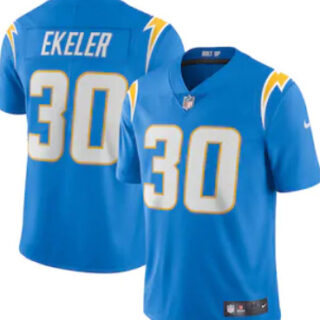 Men's Los Angeles Chargers #30 Austin Ekeler Powder Blue Vapor Limited Jersey