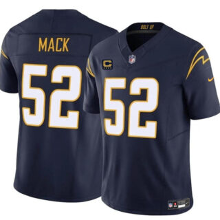 Men's Los Angeles Chargers #52 Khalil Mack Navy 2024 F.U.S.E. With 4-Star C Patch Vapor Untouchable Limited Stitched Jersey
