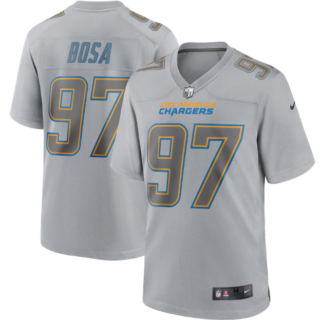 Men's Los Angeles Chargers #97 Joey Bosa Grey Atmosphere Fashion Stitched Game Jersey