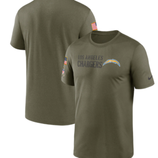 Men's Los Angeles Chargers Olive 2022 Salute To Service Legend Team T-Shirt