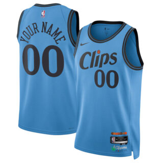 Men's Los Angeles Clippers Active Player Custom Light Blue 2024 25 CityEdition Stitched Jersey