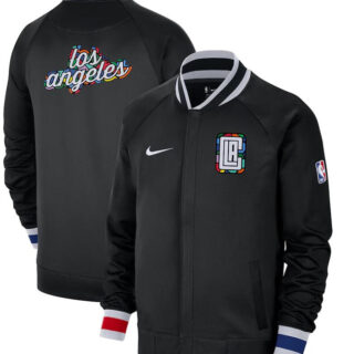 Men's Los Angeles Clippers Black 2022 23 City Edition Full-Zip Jacket