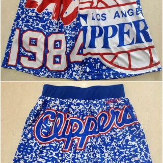 Men's Los Angeles Clippers Blue Mitchell & Ness Shorts (Run Small)