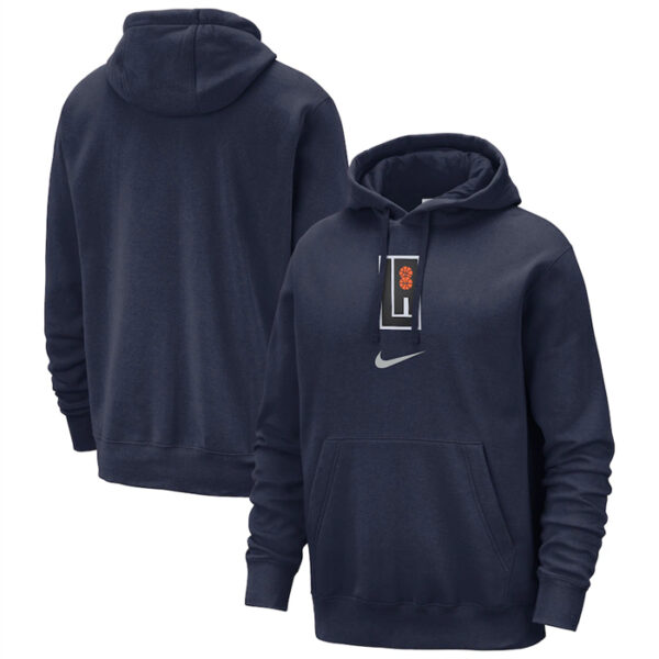 Men's Los Angeles Clippers Navy 2023 24 City Edition Essential Club Pullover Hoodie