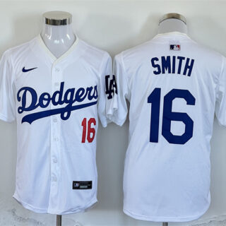 Men's Los Angeles Dodgers #16 Will Smith White 2024 Limited Stitched Baseball Jersey