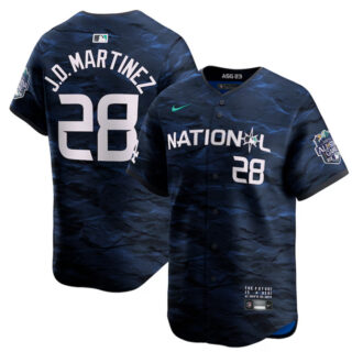Men's Los Angeles Dodgers #28 J.D. Martinez Royal 2023 All-Star Cool Base Stitched Jersey