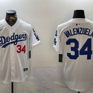 Men's Los Angeles Dodgers #34 Toro Valenzuela White 2024 World Series Champions With Fernando Memorial Patch Home Limited Stitched Baseball Jersey