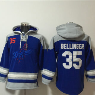 Men's Los Angeles Dodgers #35 Cody Bellinger Blue Ageless Must-Have Lace-Up Pullover Hoodie