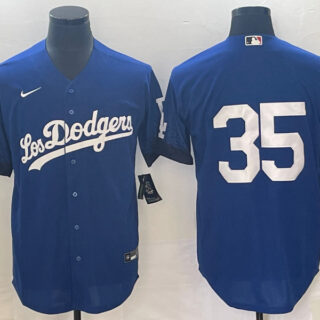 Men's Los Angeles Dodgers #35 Cody Bellinger Royal City Connect Cool Base Stitched Baseball Jersey
