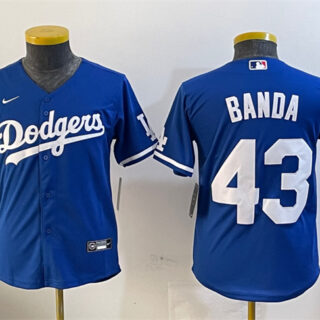 Men's Los Angeles Dodgers #43 Anthony Banda Royal Alternate Limited Stitched Baseball Jersey