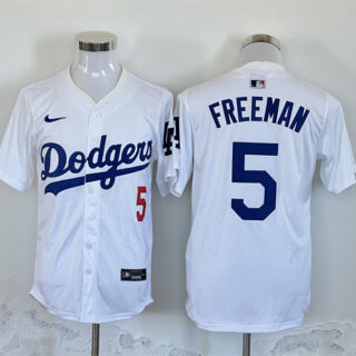 Men's Los Angeles Dodgers #5 Freddie Freeman White 2024 Limited Stitched Baseball Jersey