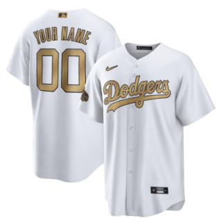 Men's Los Angeles Dodgers Active Player Custom 2022 All-Star White Cool Base Stitched Baseball Jersey