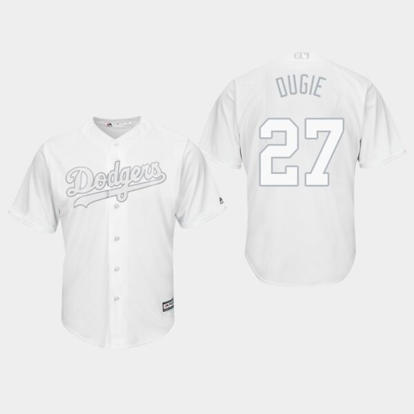 Men's Los Angeles Dodgers Alex Verdugo #27 White 2019 Players' Weekend Dugie Jersey
