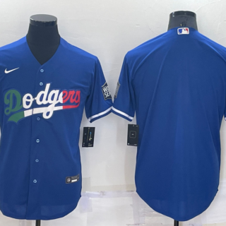 Men's Los Angeles Dodgers Blank Royal Cool Base Stitched Baseball Jersey
