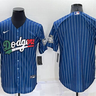 Men's Los Angeles Dodgers Blank Royal Mexico Cool Base Stitched Baseball Jersey