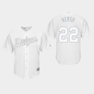 Men's Los Angeles Dodgers Clayton Kershaw #22 White 2019 Players' Weekend Kersh Jersey