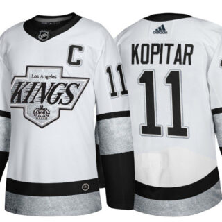 Men's Los Angeles Kings #11 Anze Kopitar White Throwback Stitched Jersey