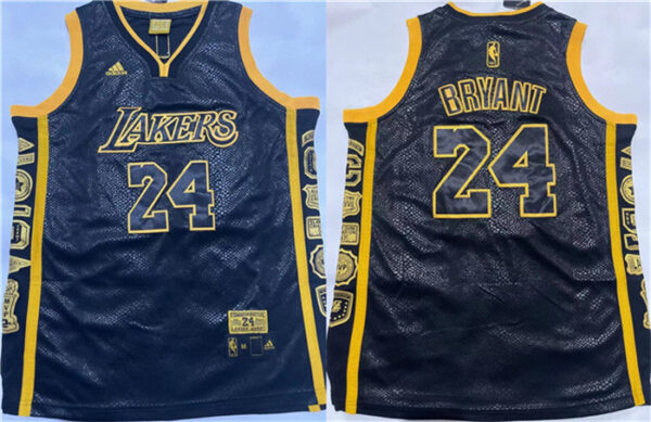 Men's Los Angeles Lakers #24 Kobe Bryant Black Stitched Basketball Jersey