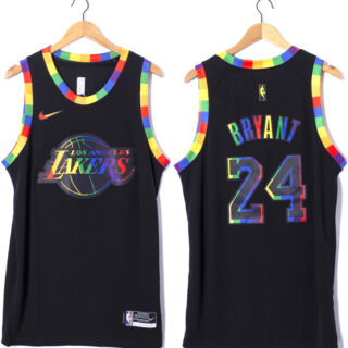 Men's Los Angeles Lakers #24 Kobe Bryant Black Stitched Basketball Jersey