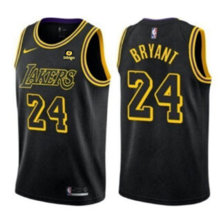 Men's Los Angeles Lakers #24 Kobe Bryant Black Stitched Basketball Jersey
