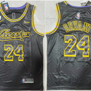 Men's Los Angeles Lakers #24 Kobe Bryant Black Stitched Jersey