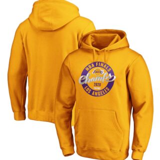 Men's Los Angeles Lakers Gold 2020 NBA Finals Champions Zone Laces Pullover Hoodie