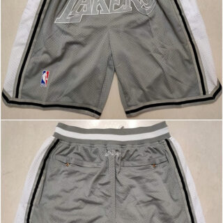 Men's Los Angeles Lakers Gray Shorts (Run Small)