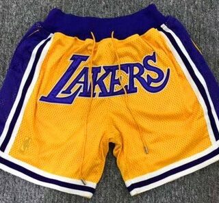 Men's Los Angeles Lakers Nike Yellow City Swingman Basketball Shorts