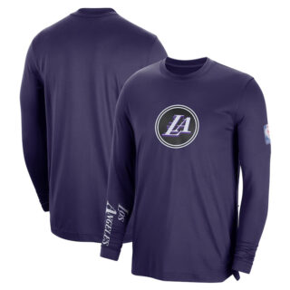 Men's Los Angeles Lakers Purple 2022 23 City Edition Essential Expressive Long Sleeve T-Shirt