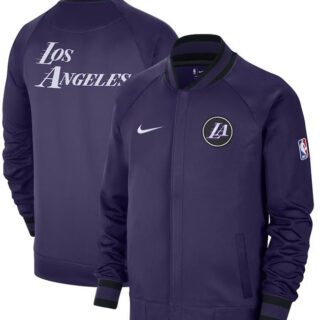 Men's Los Angeles Lakers Purple 2022 23 City Edition Full-Zip Jacket