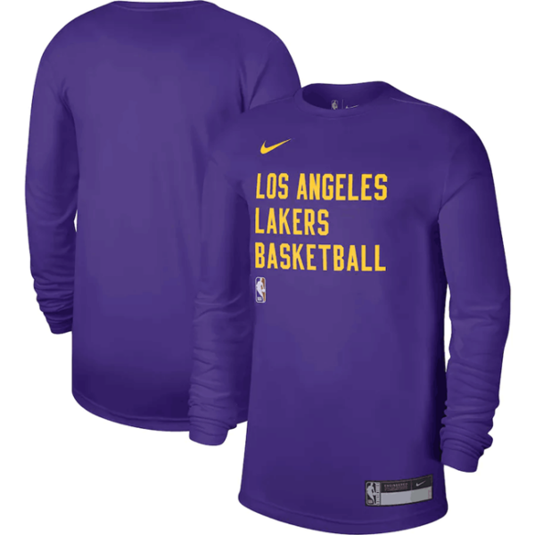 Men's Los Angeles Lakers Purple 2023 24 Legend On-Court Practice Long Sleeve T-Shirt