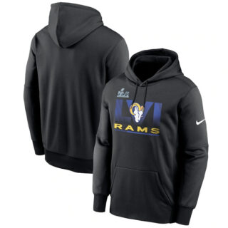 Men's Los Angeles Rams 2022 Black Super Bowl LVI Champions Pullover Hoodie -1
