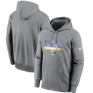 Men's Los Angeles Rams 2022 Heathered Charcoal Super Bowl LVI Champions Locker Room Trophy Collection Pullover Hoodie