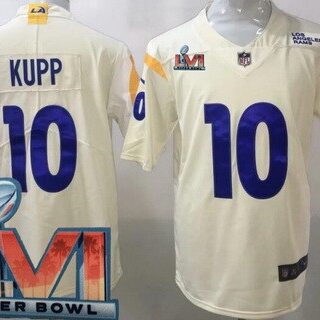 Men's Los Angeles Rams #10 Cooper Kupp Limited Bone 2022 Super Bowl LVI Bound Vapor Jersey