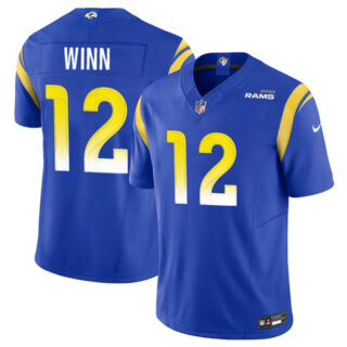 Men's Los Angeles Rams #12 Dresser Winn Blue 2023 F.U.S.E. Vapor Untouchable Stitched Football Jersey