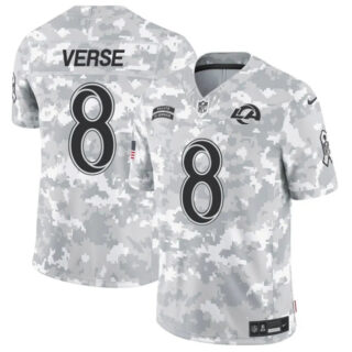 Men's Los Angeles Rams #8 Jared Verse 2024 F.U.S.E Arctic Camo Salute To Service Limited Stitched Football Jersey
